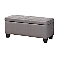 Baxton Studio Modern And Contemporary Upholstered Storage Ottoman, Gray