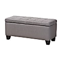 Baxton Studio Modern And Contemporary Upholstered Storage Ottoman, Gray 1 thumbnail image