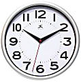 Infinity Instruments Metro Round Wall Clock, 9”, Silver 1 thumbnail image