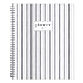 2027 Blue Sky Linen Stripe Gray Weekly/Monthly Planning Calendar, 8.5x11, 0%, Clear PET, Jan–Dec, RY27 1 thumbnail image