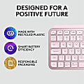 Logitech MX Keys Mini Minimalist Wireless Illuminated Keyboard, Compact, Bluetooth, USB-C - Rose - Wireless Connectivity - 920010474 1 thumbnail image