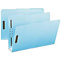 Smead® Pressboard Fastener Folders, 3" Expansion, Legal Size, 100% Recycled, Blue, Pack Of 25