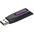 Verbatim 49180 Store 'n' Go V3 16GB USB 3.0 Flash Drive Black/Violet Purple