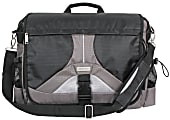 Overland Geoffrey Beene Messenger Bag With 18" Laptop Pocket, Black