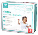 Medline Disposable Baby Diapers, Size 5, 27+ Lb, White, 25 Diapers Per Pack, Case Of 8 Packs 1 thumbnail image