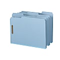Smead® Pressboard Fastener Folders, 1" Expansion, 8 1/2" x 11", Letter, 100% Recycled, Blue, Box of 25 1 thumbnail image