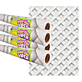 Teacher Created Resources® Better Than Paper® Bulletin Board Paper Rolls, 4' x 12', White Trellis, Pack Of 4 Rolls 1 thumbnail image