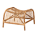 bali & pari Lamaria Modern Bohemian Footstool, 16-1/2”H x 23-5/8”W x 22-7/16”D, Natural Brown/Antique Rattan 1 thumbnail image
