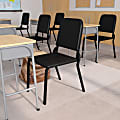 Flash Furniture HERCULES Series High-Density Stackable Band Chair, Black 1 thumbnail image