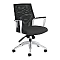 Global® Accord Medium-Back Knee-Tilter Fabric Adjustable Chair, 27 1/2"H x 26"W x 24"D, Granite