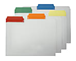 Smead® Clear Poly File Folders With Color Tabs, 1/3 Cut, Letter Size, Assorted Colors, Pack Of 25