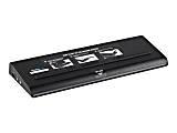 Targus Universal USB 3.0 DV2K Docking Station with Power - USB - 4 x USB Ports - 4 x USB 3.0 - Network (RJ-45) - DVI - DisplayPort - Black - Microphone - Wired