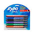EXPO® Click Fine-Point Dry-Erase Markers, Assorted, Pack Of 6
