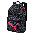 PUMA Essential Backpack With 15" Laptop Pocket, Black/Pink
