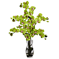 Nearly Natural Phalaenopsis Silk Flower Arrangement With Vase, 29"H