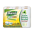 Marcal® 100% Recycled Small Steps Bathroom Tissue, 336 Sheets Per Roll, Pack Of 12 Rolls
