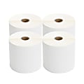 TSC Thermal Transfer Labels, Rectangular, 4" x 6", White, 450 Labels Per Roll, Pack Of 4 Rolls 1 thumbnail image