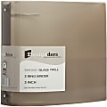 JAM PAPER 3 Ring Plastic Binder, 3 inch, Smoke Gray, Sold Individually 1 thumbnail image