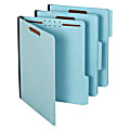 Office Depot® Brand Expanding Pressboard Folders, 3" Expansion, 2 Fasteners, Letter Size, 30% Recycled, Blue, Pack Of 25 1 thumbnail image