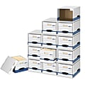 Bankers Box® File/Cube™ Storage Box Shells, Letter/Legal, 15" x 12" x 10", 60% Recycled, White/Blue, Pack Of 6 1 thumbnail image