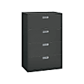 HON® 600 36"W x 18"D Lateral 4-Drawer File Cabinet With Lock, Charcoal 1 thumbnail image