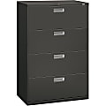 HON® 600 36"W x 18"D Lateral 4-Drawer File Cabinet With Lock, Charcoal 1 thumbnail image