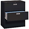 HON® Brigade® 600 42"W x 18"D Lateral 3-Drawer File Cabinet, Black