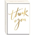 Punch Studio Thank You Cards, 3-1/2" x 5", Thank You Script, Box Of 12 Cards