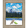 Amanti Art Wood Picture Frame, 24" x 30", Matted For 18" x 24", Trellis Silver