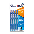 Paper Mate Gel Pen, Profile Retractable Pen, 0.7mm, Blue, 4 Count