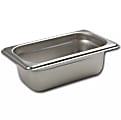 Hoffman Tech Browne Stainless Steel Steam Table Pans, 1/9 Size, Silver, Pack Of 72 Pans, 22192