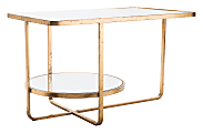 Zuo Modern Geo Coffee Table, Rectangular, Mirror/Gold
