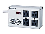 Tripp Lite Isobar Surge Protector Metal 4 Outlet 6' Cord 3330 Joules - Surge protector - AC 120 V - output connectors: 4 - United States - white