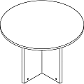 Lorell Prominence 2.0 Round Laminate Conference Table, 29"H x 42" Diameter, x 1" Thickness Top, Gray 1 thumbnail image