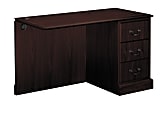 HON® 94000 48"W Right Desk Return, Mahogany