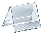 Azar Displays Acrylic Horizontal 2-Sided Nameplates, 4-1/4"H x 5-1/2"W x 3"D, Clear, Pack Of 10 Nameplates