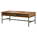 kathy ireland® Home by Bush Furniture Ironworks Coffee Table, Vintage Golden Pine, Standard Delivery