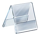 Azar Displays Acrylic Horizontal 2-Sided Nameplates, 5-1/2"H x 4-1/4"W x 3"D, Clear, Pack Of 10 Nameplates 1 thumbnail image