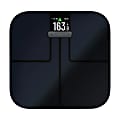 Garmin Index 400-Lb Capacity Smart Glass Bathroom Scale, 010-02294-02, 12.2" x 12.6", Black 1 thumbnail image