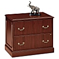 HON® 9400 37-1/2"W x 20-1/2"D Lateral 2-Drawer File Cabinet, Mahogany