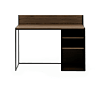 Allermuir Crate 48"W Desk With Open Storage Pedestal, Walnut/Black