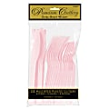 Amscan Premium Plastic Assorted Cutlery Packs, Blush Pink, 24 Pieces Per Pack, Set Of 5 Packs 1 thumbnail image