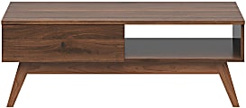 Lifestyle Solutions Worthington Coffee Table With Storage, 17-7/8”H x 43-1/2”W x 23-4/5”D, Walnut 1 thumbnail image