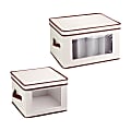 Honey Can Do Dishware Storage Boxes, 8-1/2”H x 14”W x 18-1/2”D, Natural, Pack Of 2 Boxes 1 thumbnail image