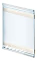 Azar Displays PVC Vertical Adhesive-Back Nameplates, 7"H x 6"W x 3/8"D, Clear, Pack Of 10 Nameplates