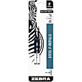 Zebra® Pen F-Series Pen Refills, Pack Of 2, Medium Point, Blue Ink