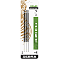 Zebra® Pen Eco Jimnie® H-Refill Ballpoint Pen Refills, Pack Of 3, Medium Point, 1.0 mm, Blue Ink