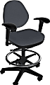 Sitmatic GoodFit Fabric Low-Back Task Stool, With Sync™, 46 1/2"H, Dark Gray/Black 1 thumbnail image