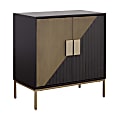 Coast to Coast Holland Transitional 34”W 2-Door Cabinet, Midnight Hour/Champagne
