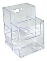 Azar Displays 2-Tier 2-Pocket Trifold Brochure Holders, 7"H x 4-1/4"W x 3-3/4"D, Clear, Pack Of 2 Holders 1 thumbnail image